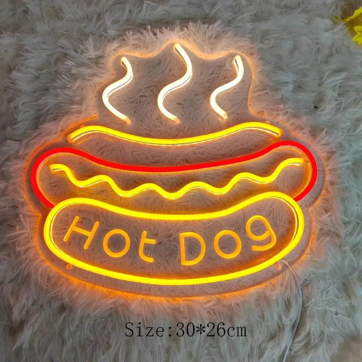 Neonowy Znak Fast Food – Jasny Design Tacos, LED Nocna Lampa do Restauracji i Kuchni |