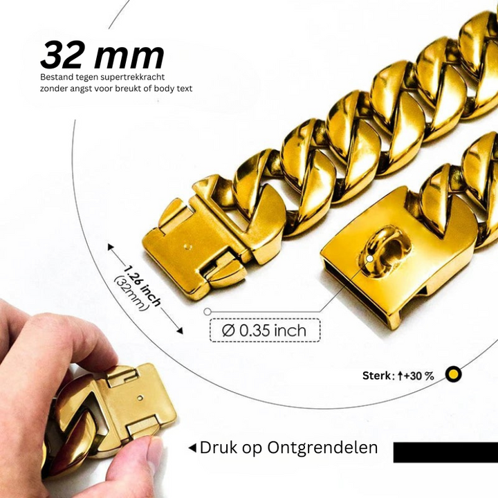 KrachtNeck Metal Dog Collar – Solidna obroża ze stali nierdzewnej dla dużych psów