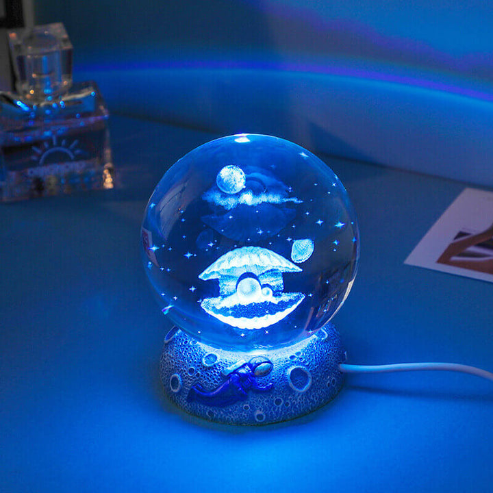 Kula Kryształowa Świata Podwodnego - Nocna Lampa