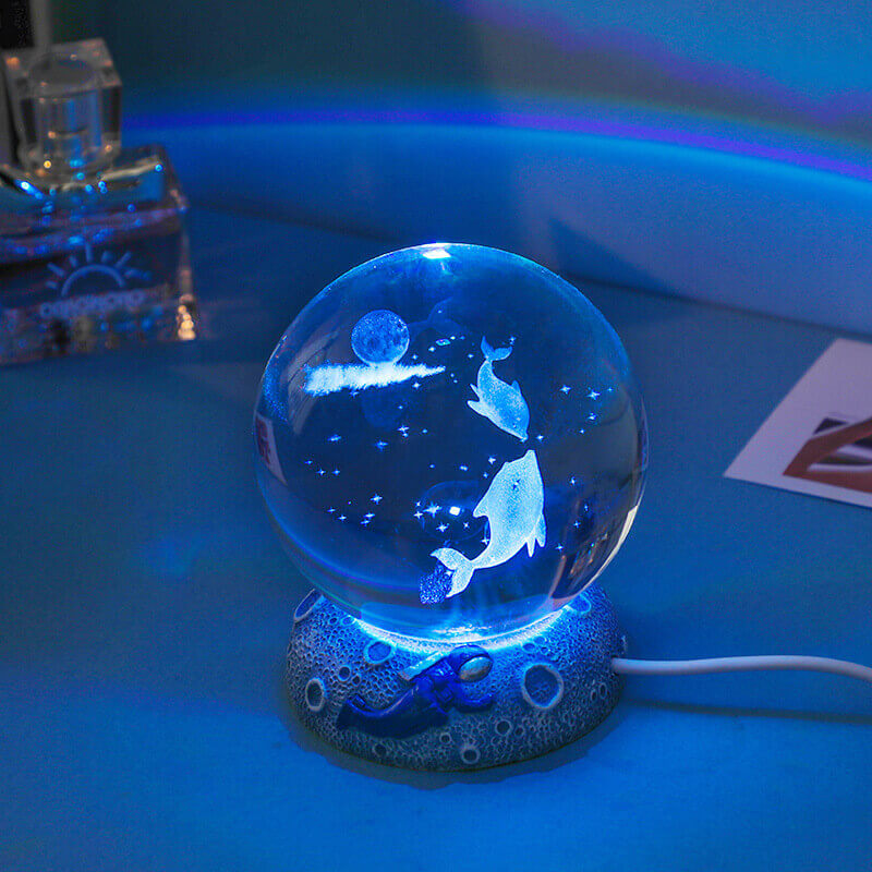 Kula Kryształowa Świata Podwodnego - Nocna Lampa