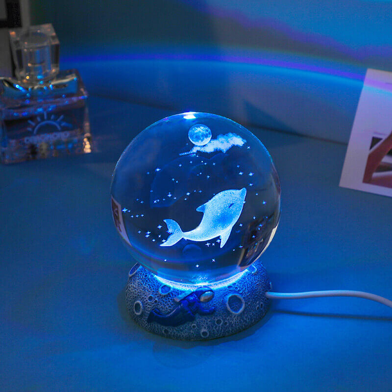 Kula Kryształowa Świata Podwodnego - Nocna Lampa