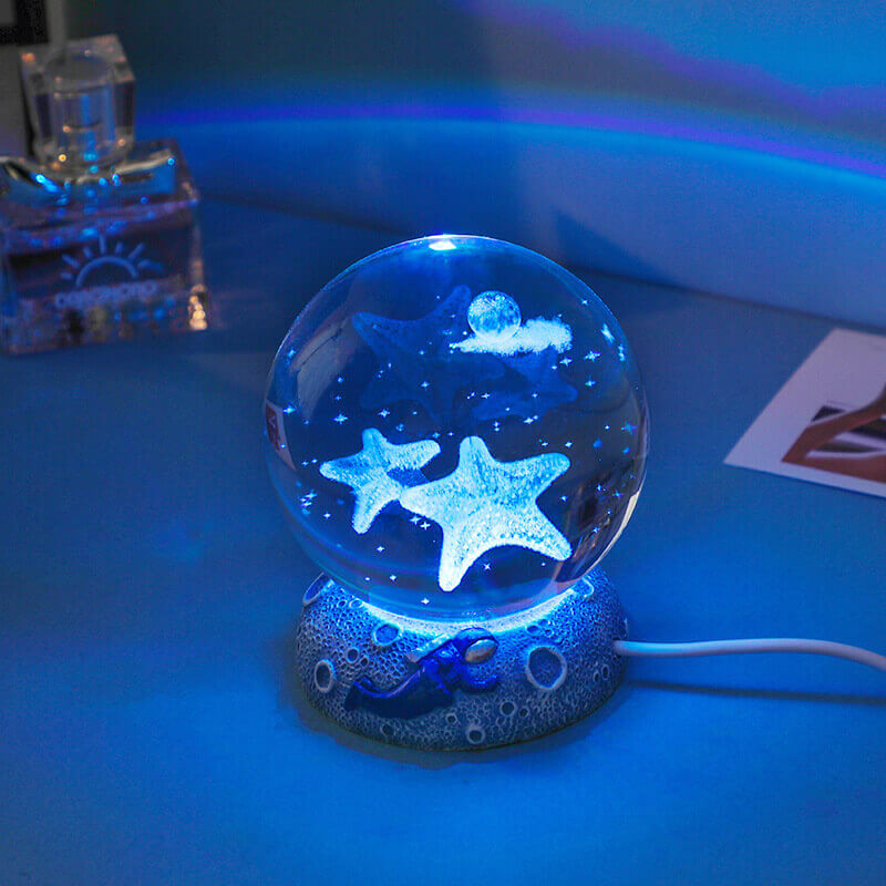 Kula Kryształowa Świata Podwodnego - Nocna Lampa