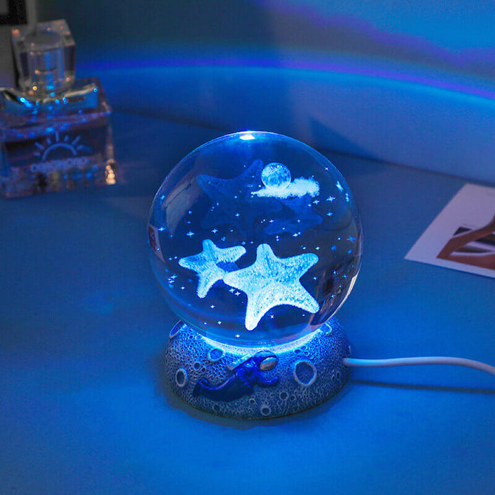 Kula Kryształowa Świata Podwodnego - Nocna Lampa