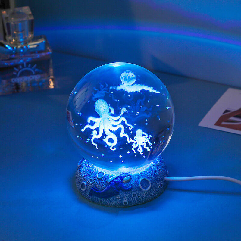 Kula Kryształowa Świata Podwodnego - Nocna Lampa