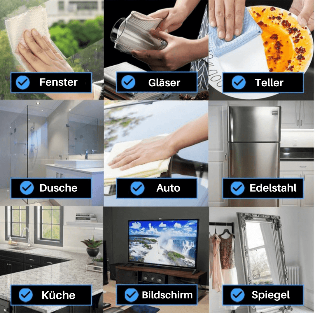 Ściereczka Soft Touch Wonder – Czyszczenie bez smug szkła, luster i stali nierdzewnej