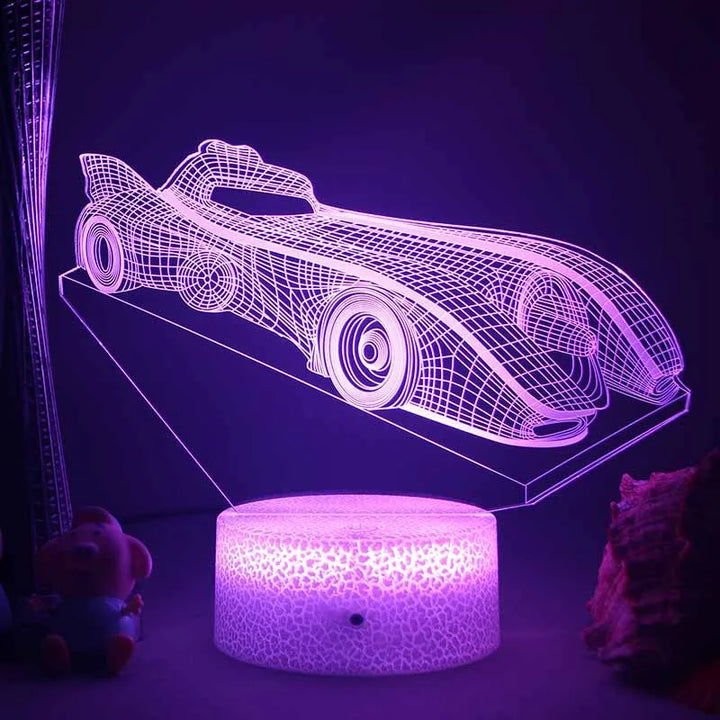 Lampka nocna LED - Lampa 3D Iluzja do Pokoju Dziecięcego, Ładowanie USB |