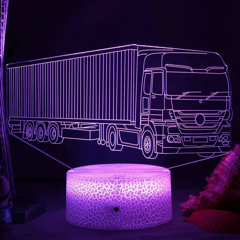 Lampka nocna LED - Lampa 3D Iluzja do Pokoju Dziecięcego, Ładowanie USB |