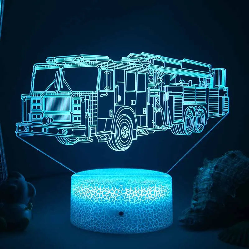 Lampka nocna LED - Lampa 3D Iluzja do Pokoju Dziecięcego, Ładowanie USB |
