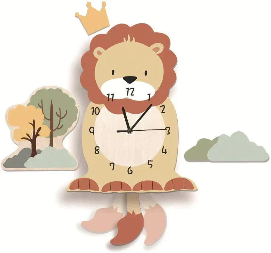 Zegar Ścienny - ZooTime - Uroczy Design Zwierząt - Idealny do Pokoju Dziecięcego