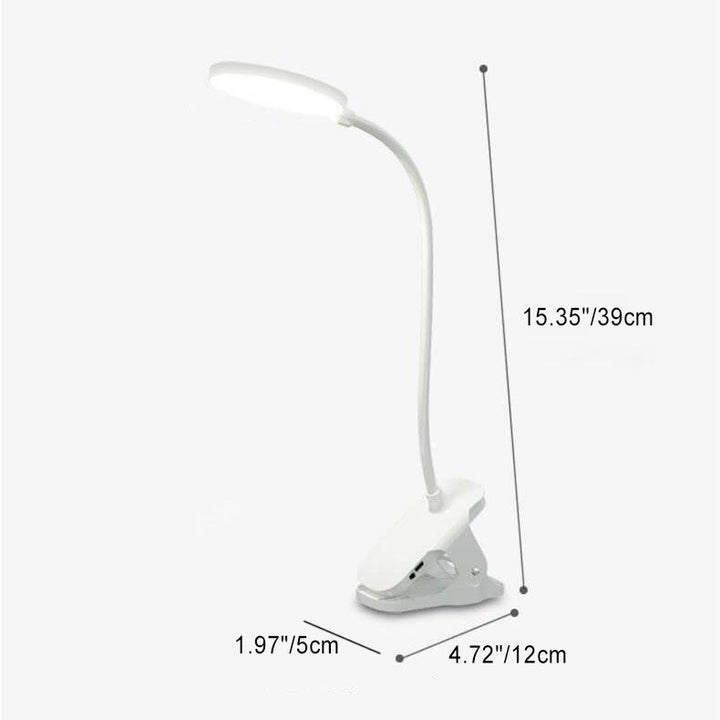 Prosta Lampa Biurkowa LED z Klipsem, Ładowana, Ochrona Wzroku, Nocna Lampa