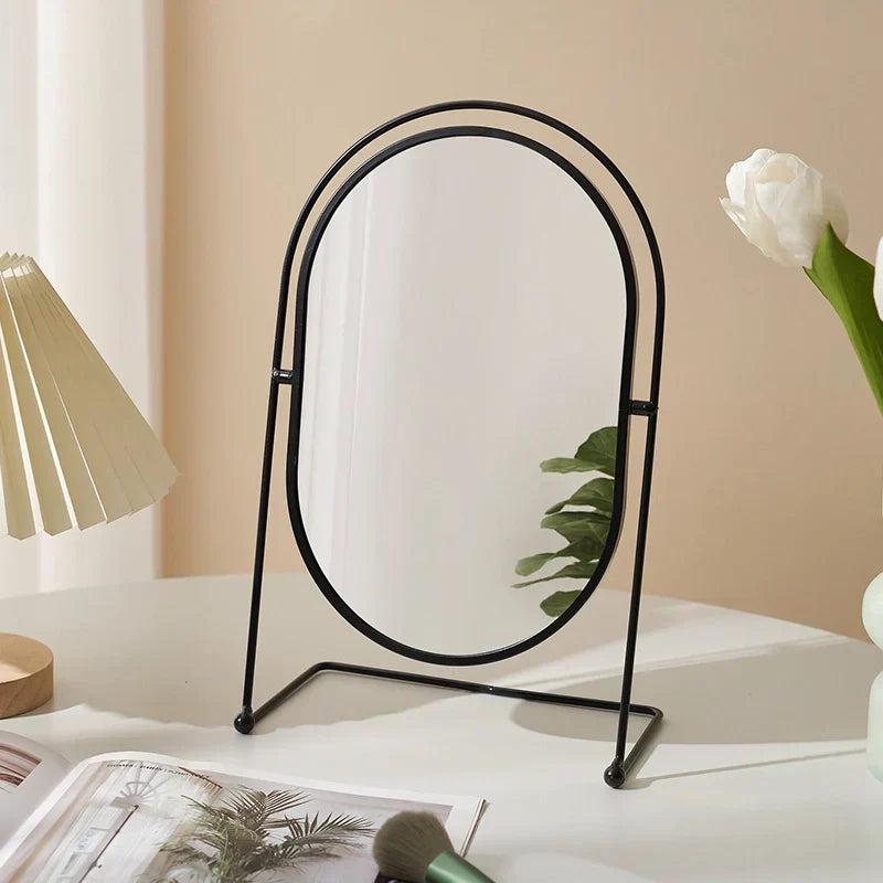 Duże Minimalistyczne Lustro do Makijażu na Biurko