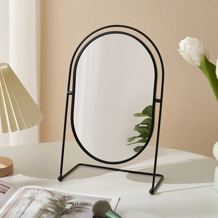 Duże Minimalistyczne Lustro do Makijażu na Biurko
