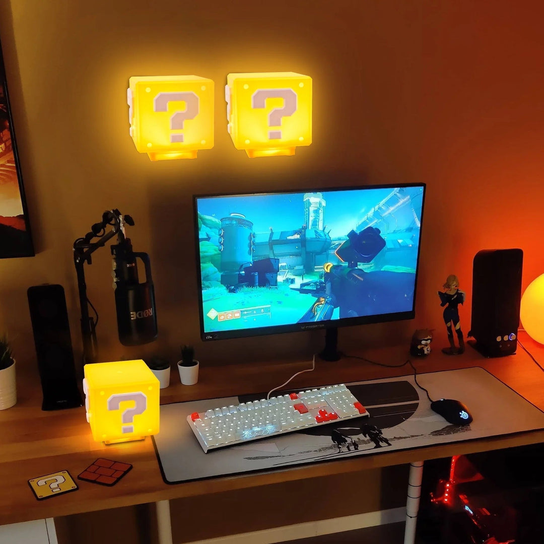 Lampa Nocna Power-Up Block - Dekoracja inspirowana grą Super Mario
