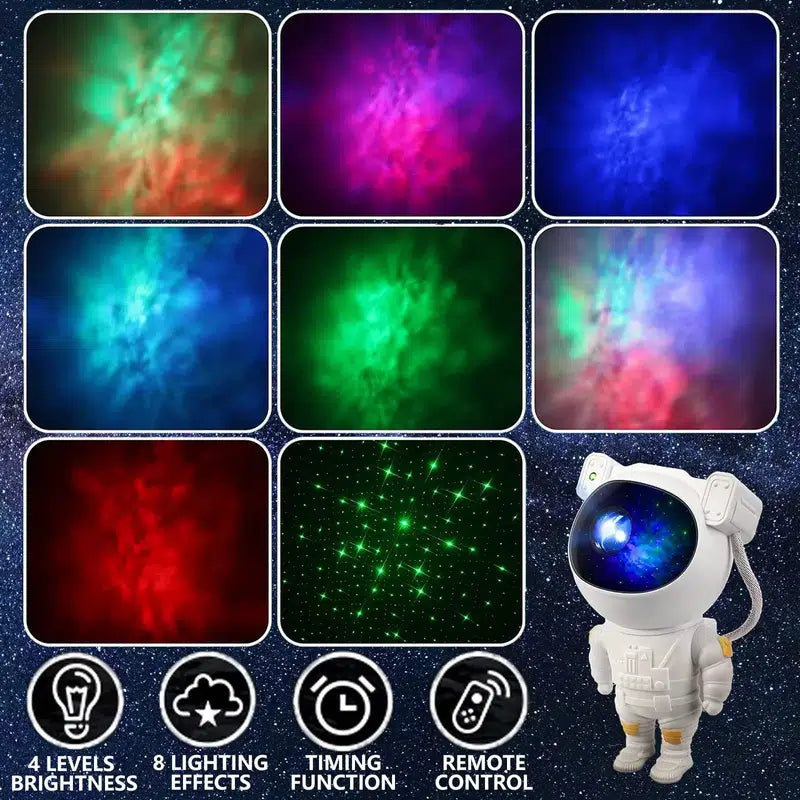 Projektor Galaktyczny Astronauta z Wieloma Trybami - Galaktyczne Światło Nocne z Pilotem