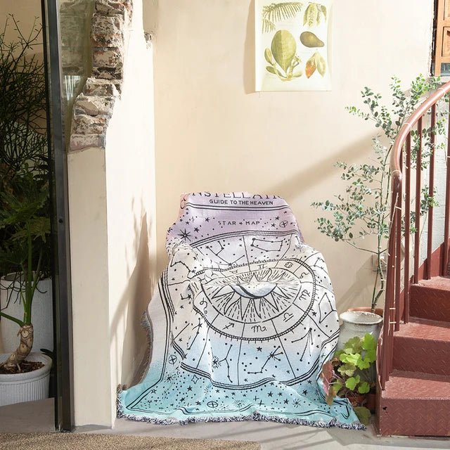 Abstrakcyjny Woven Wall Tapestry Rzucany Koc