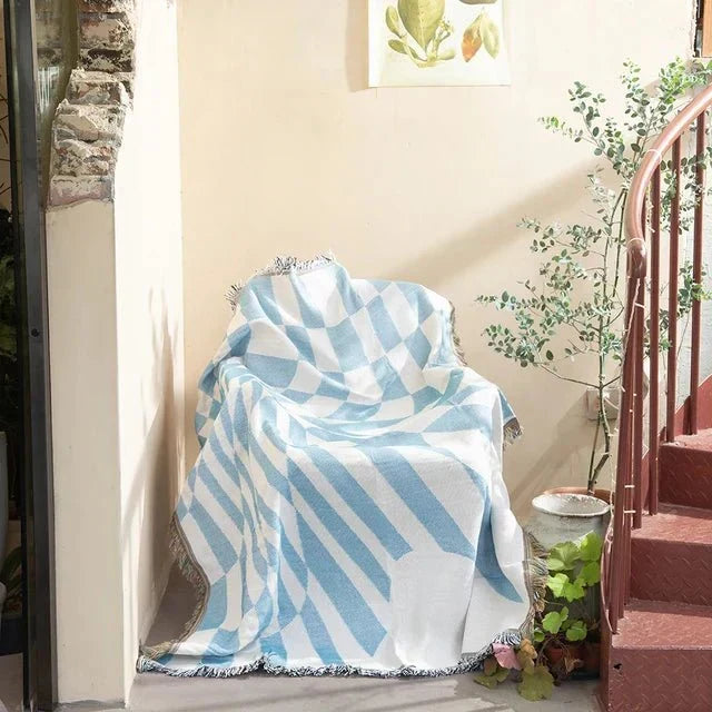 Abstrakcyjny Woven Wall Tapestry Rzucany Koc