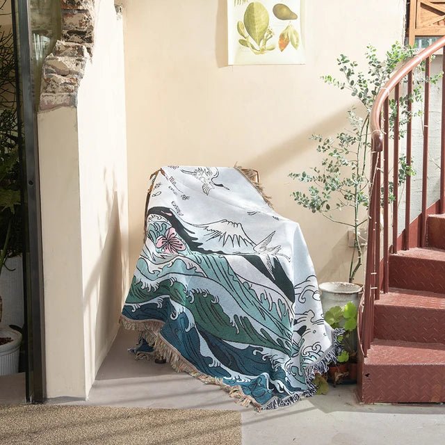 Abstrakcyjny Woven Wall Tapestry Rzucany Koc