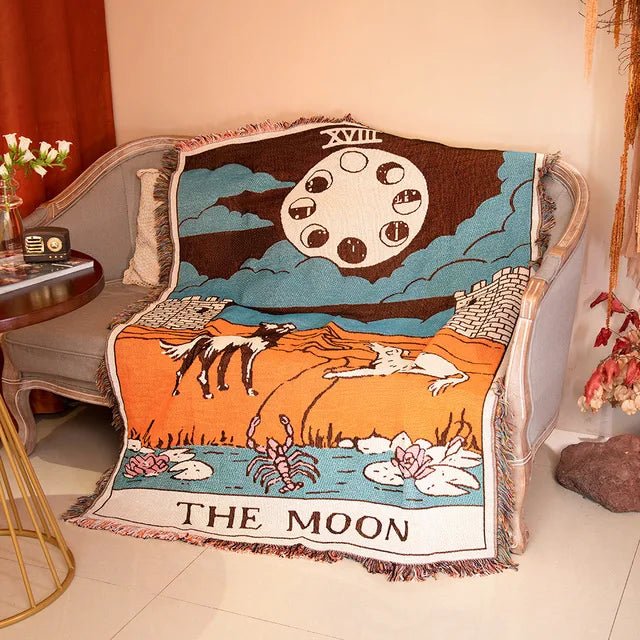 Abstrakcyjny Woven Wall Tapestry Rzucany Koc