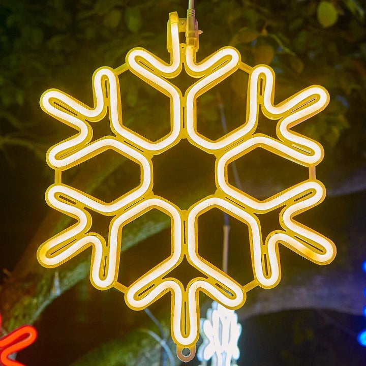 Wodoodporna Lampa LED w Kształcie Płatka Śniegu do Festiwalowej Zimowej Dekoracji