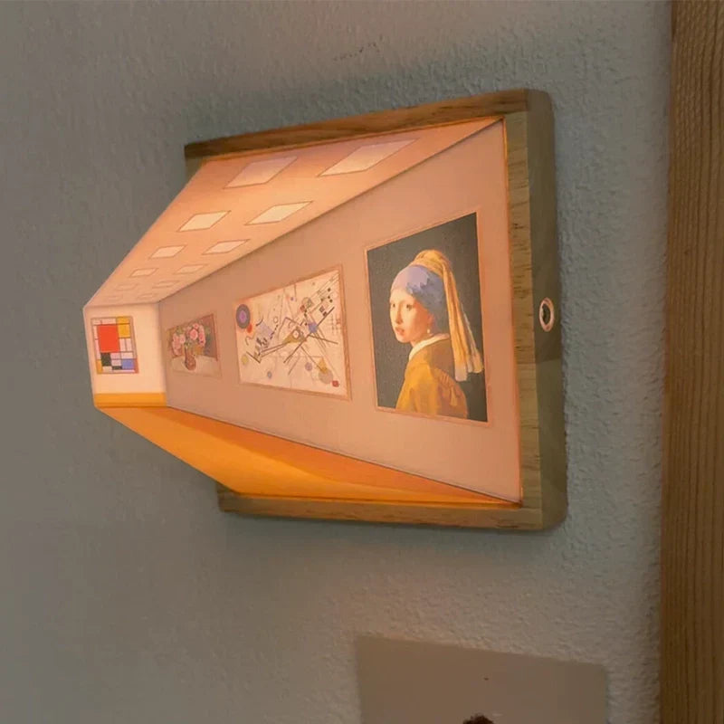 Lampa Ścienna z Iluzją Optyczną 3D Bez Okularów i Nocna Lampa