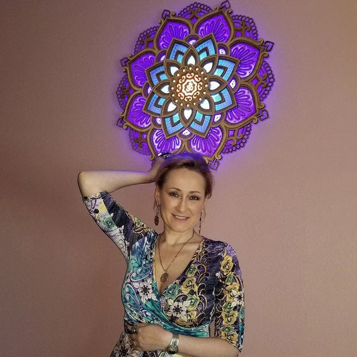 Lampka nocna LED Mandala Yoga Room