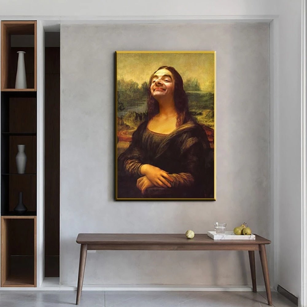 Estetyczny Śmieszny Plakat Mona Lisy na Płótnie