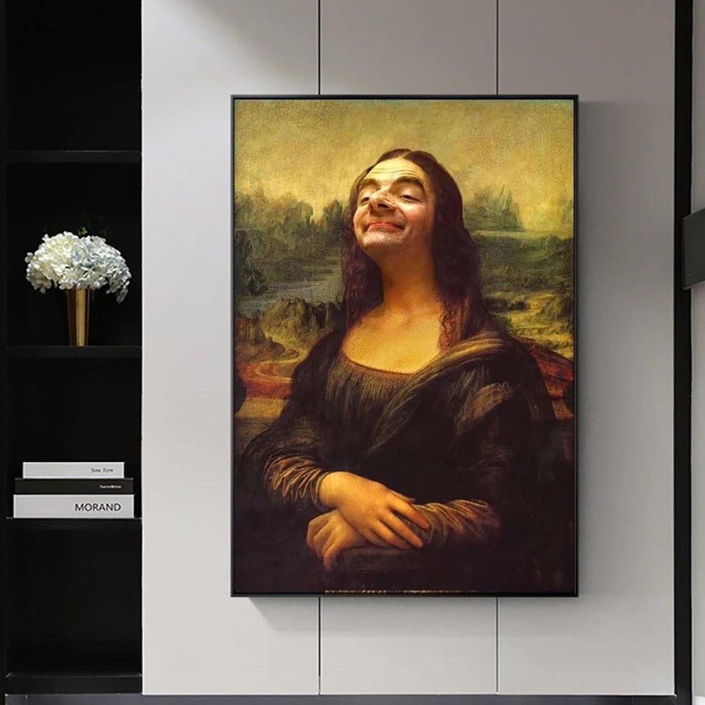 Estetyczny Śmieszny Plakat Mona Lisy na Płótnie