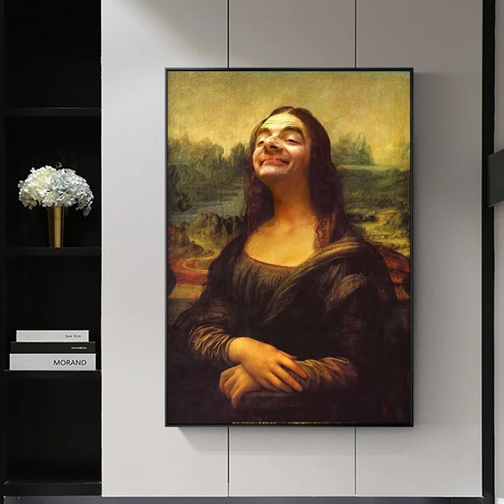 Estetyczny Śmieszny Plakat Mona Lisy na Płótnie