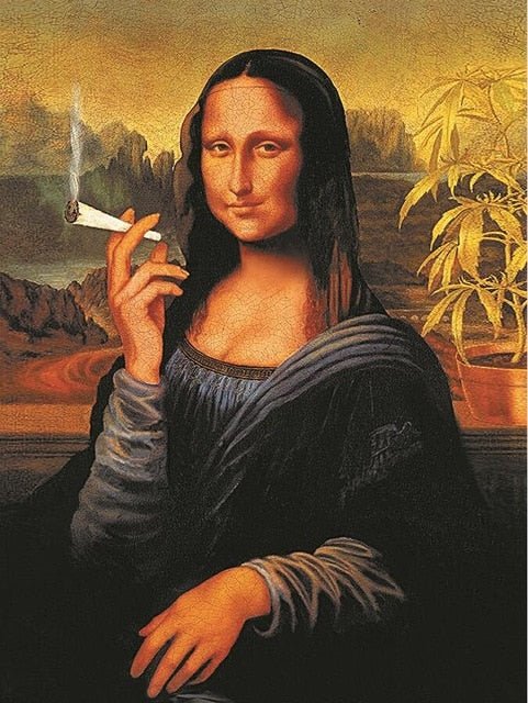 Estetyczny Śmieszny Plakat Mona Lisy na Płótnie