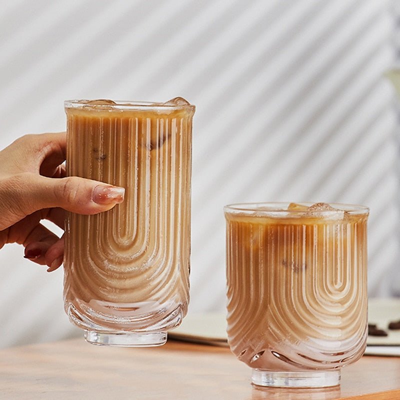 Amerykański Szklany Kubek do Kawy Iced Latte