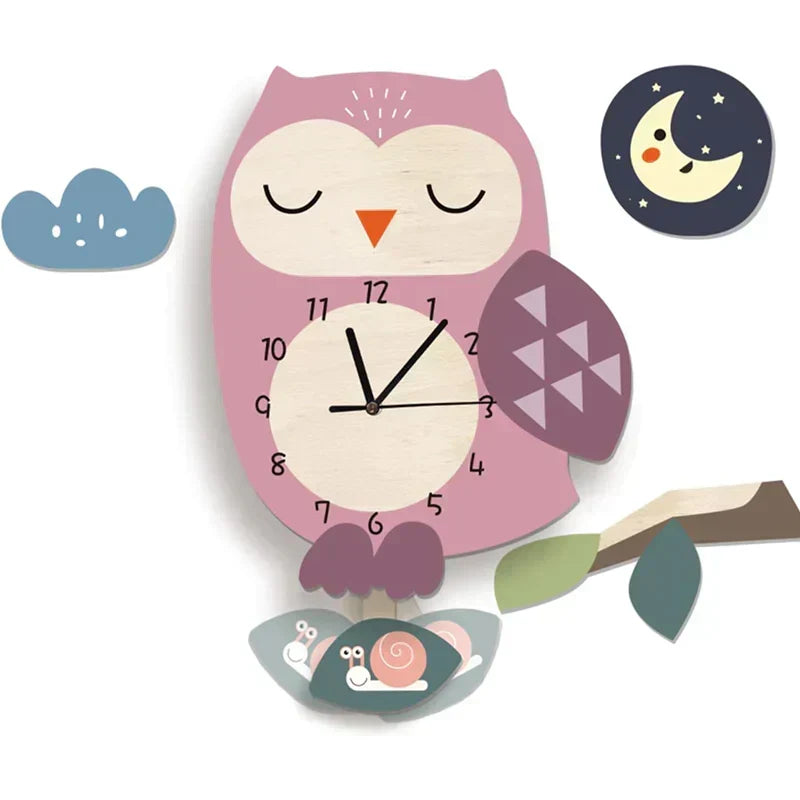 Zegar Ścienny - ZooTime - Uroczy Design Zwierząt - Idealny do Pokoju Dziecięcego