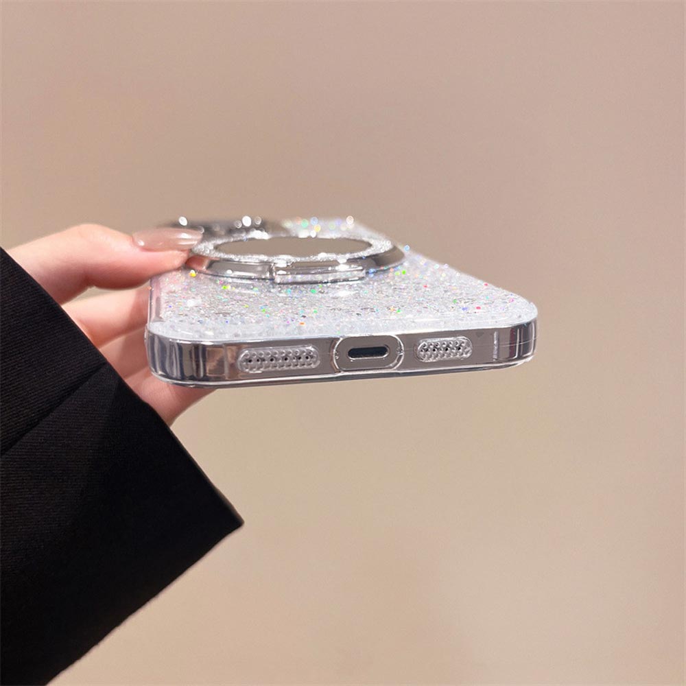Srebrna Brokatowa Etui MagSafe