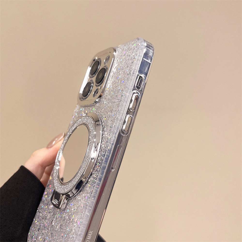 Srebrna Brokatowa Etui MagSafe
