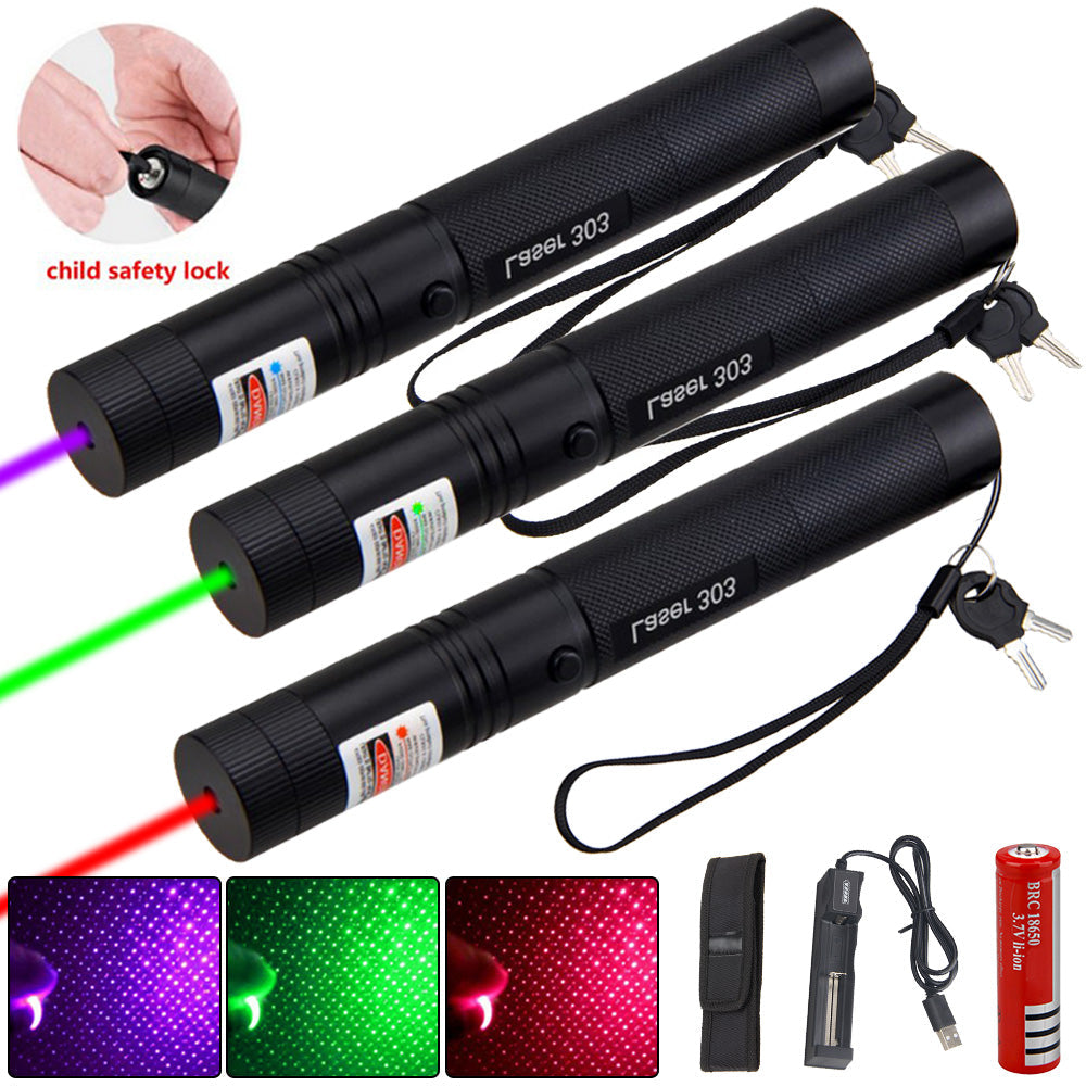 Zelara-Power Laser Pointer 303 - Ładowalny widoczny wskaźnik laserowy USB o dużej mocy