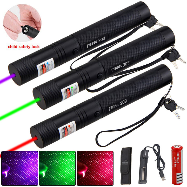 Zelara-Power Laser Pointer 303 - Ładowalny widoczny wskaźnik laserowy USB o dużej mocy