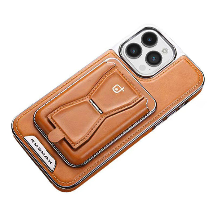 Luksusowy skórzany magnetyczny etui na telefon