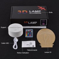 Lampa 3D z głową Myszki Mickey