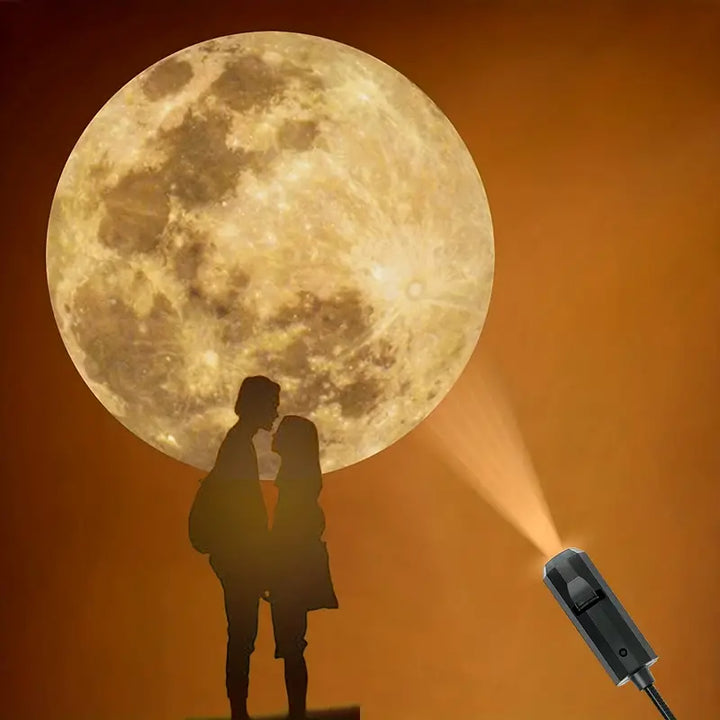 Renan - Duża unikalna lampa projekcyjna (Ziemia i Księżyc)