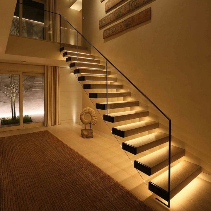 Czujnikowa LED Nocna Lampa w Drewnianej Ramie Łóżka