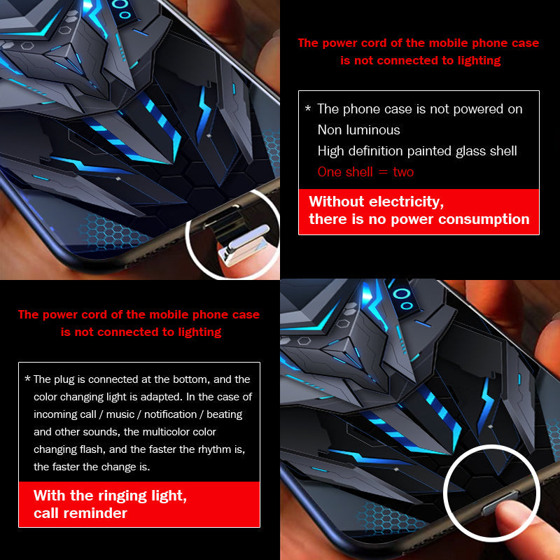 Fajny Mecha Apple Smart Flash Etui na Telefon