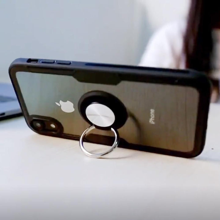 Etui na iPhone z włókna węglowego z magnetycznym pierścieniem