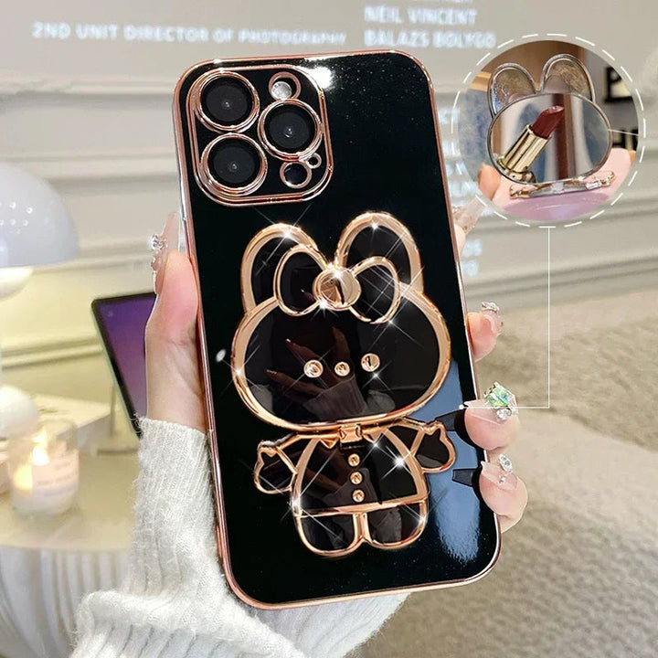 Etui na iPhone w stylu koreańskim z 3D króliczkiem