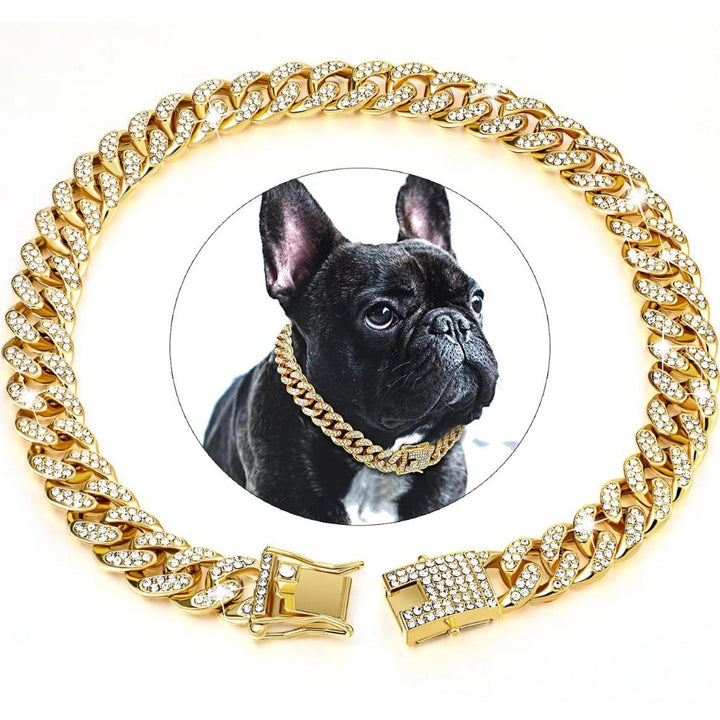 BlingPaws • Złoty łańcuszek dla psa
