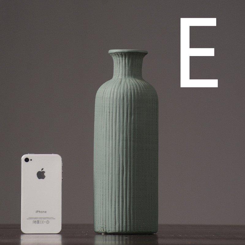 Brązowo-Beżowy Szary Ceramiczny Wazon Kwiatowy │ Element Dekoracji Wnętrz