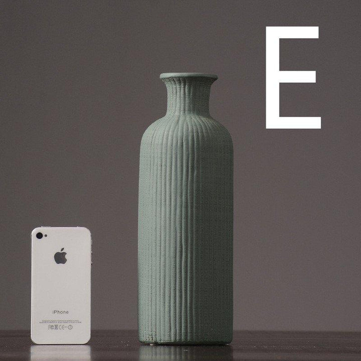 Brązowo-Beżowy Szary Ceramiczny Wazon Kwiatowy │ Element Dekoracji Wnętrz