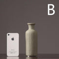 Brązowo-Beżowy Szary Ceramiczny Wazon Kwiatowy │ Element Dekoracji Wnętrz