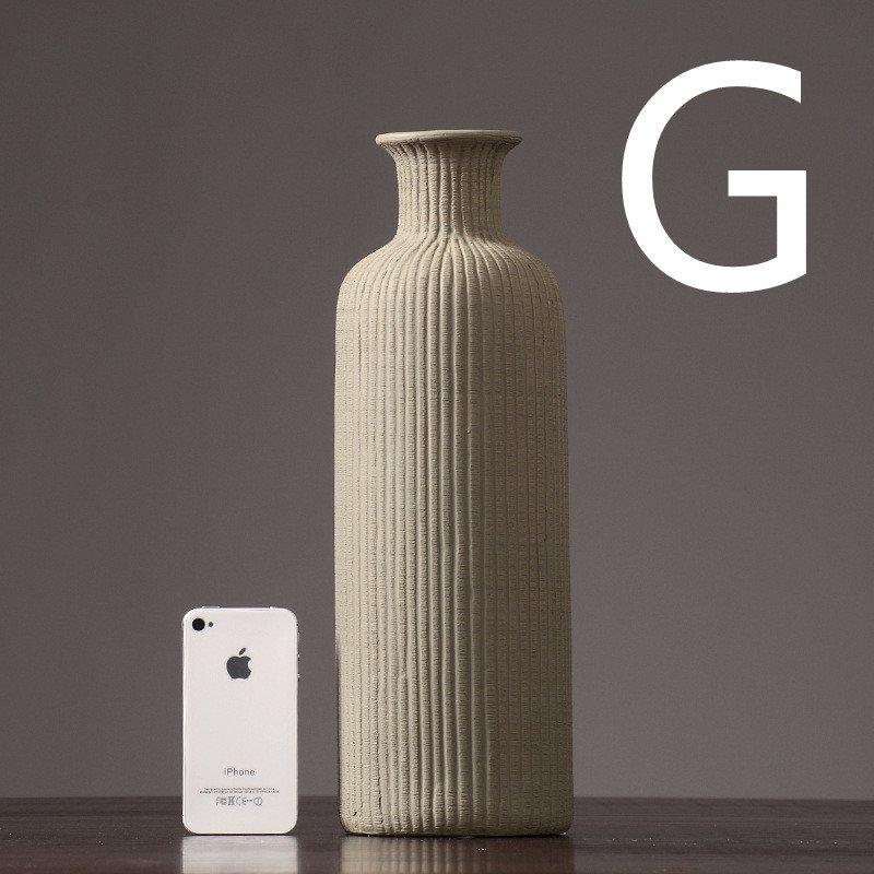 Brązowo-Beżowy Szary Ceramiczny Wazon Kwiatowy │ Element Dekoracji Wnętrz