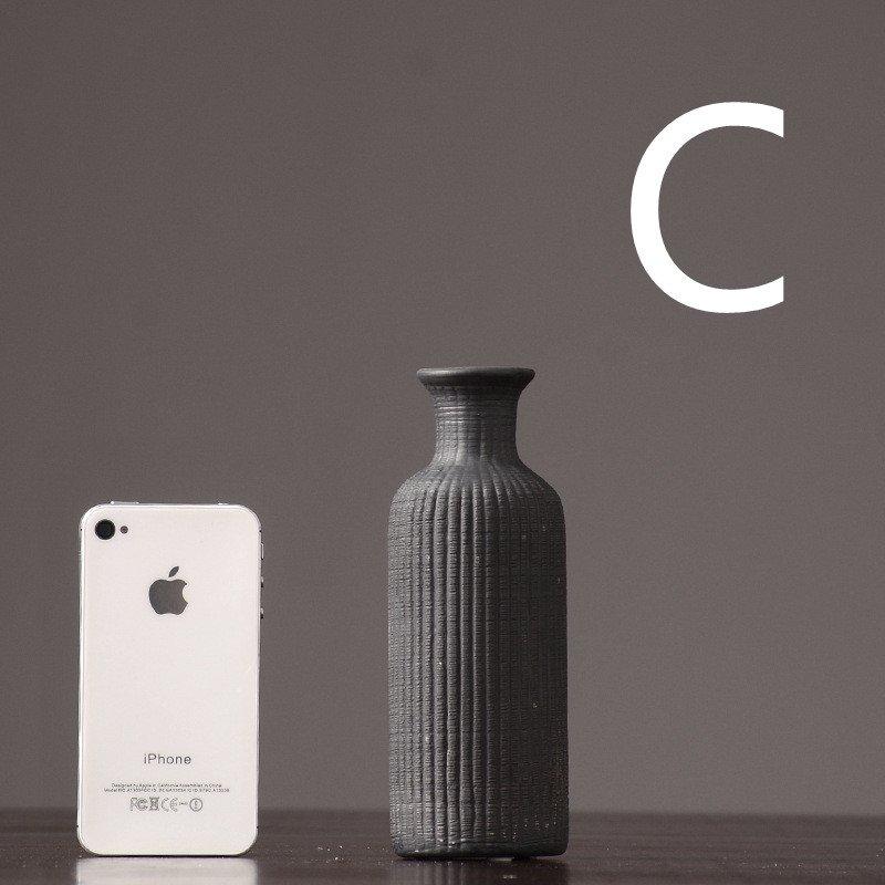 Brązowo-Beżowy Szary Ceramiczny Wazon Kwiatowy │ Element Dekoracji Wnętrz