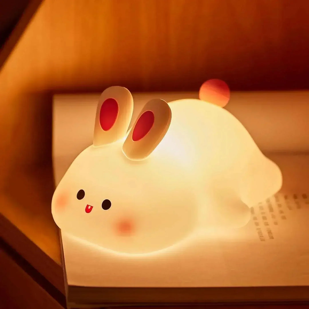 Pluszowa Nocna Lampka dla Dzieci | Miękka Lampka LED z Timerem i Wzorem Zwierząt