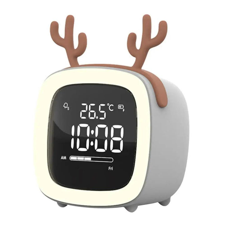 BunnyGlow - LED Zegar Alarmowy – Lampka Nocna z Wyświetlaczem Cyfrowym i Timerem
